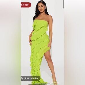 Skylar Chiffon Ruffle Maxi Dress